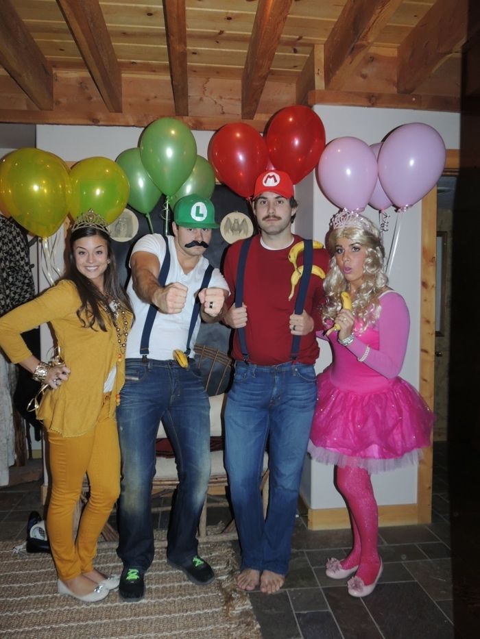 balonlar ve muz ile hem prensesler ve Super Mario Bros