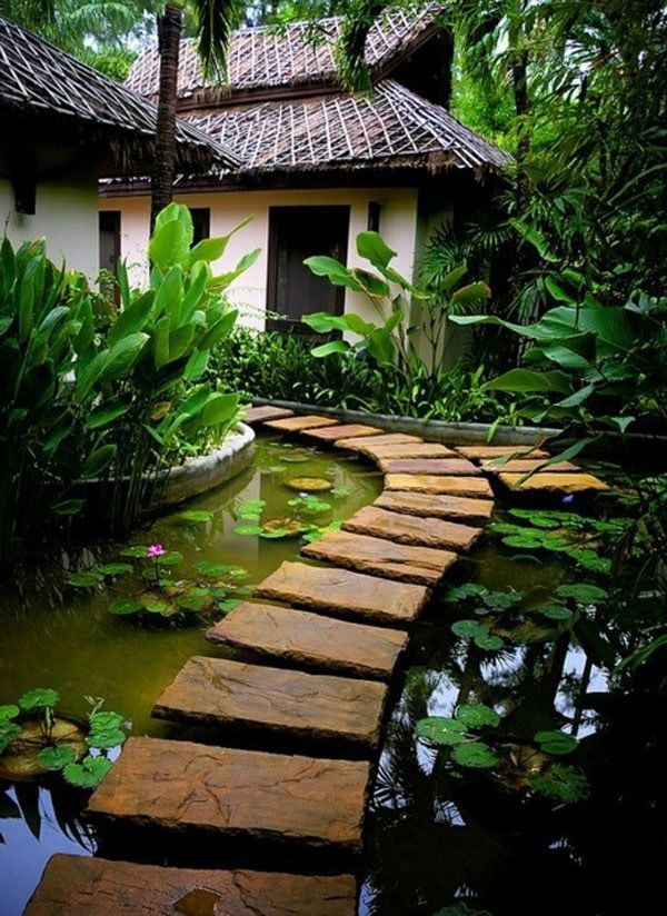 Slydimo takai sodo dizainui japonų stiliaus