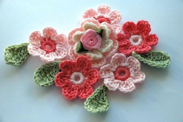 croșetat-creative-croșetate flori frumos-- rosa--