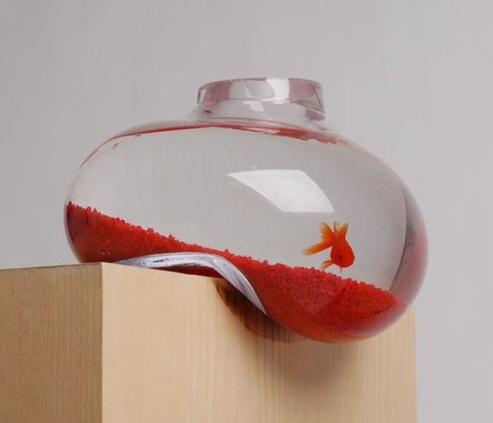Hang formowania akwarium-for-rybki-z-pomarańczowym piaskiem szklanym Aqarium-set-małe akwarium