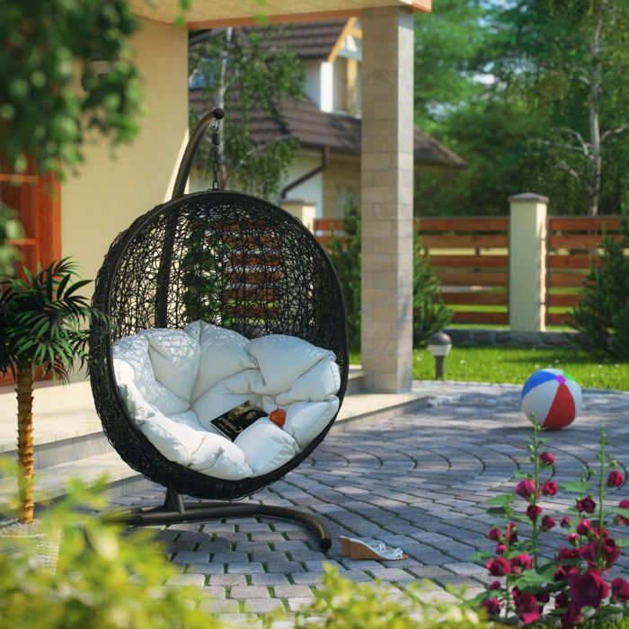 agățat scaun-cu-cadru-verandă-rattan patio furniture-