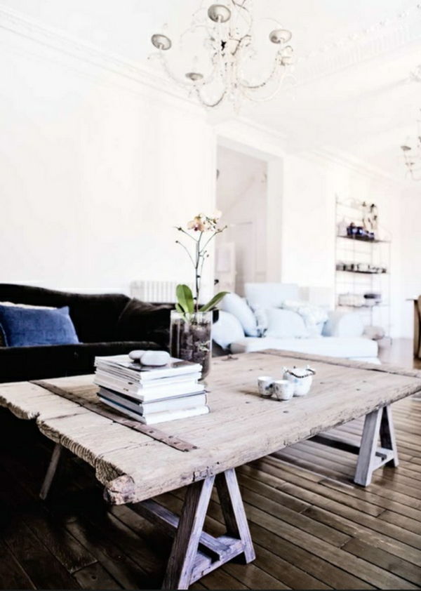 houten salontafel in de woonkamer - doe het zelf