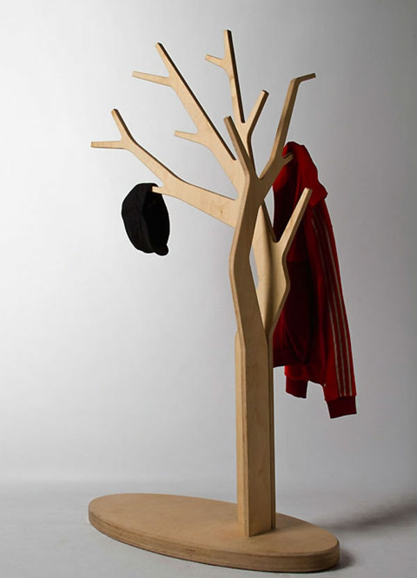 ahşap dolap stand-ile-modern tasarım yaşayan fikri-şapka Ağacı standı