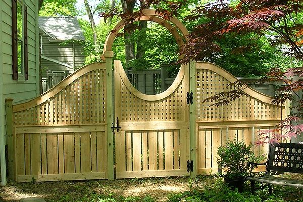 Leseno vrtno oblikovanje ograja ideja