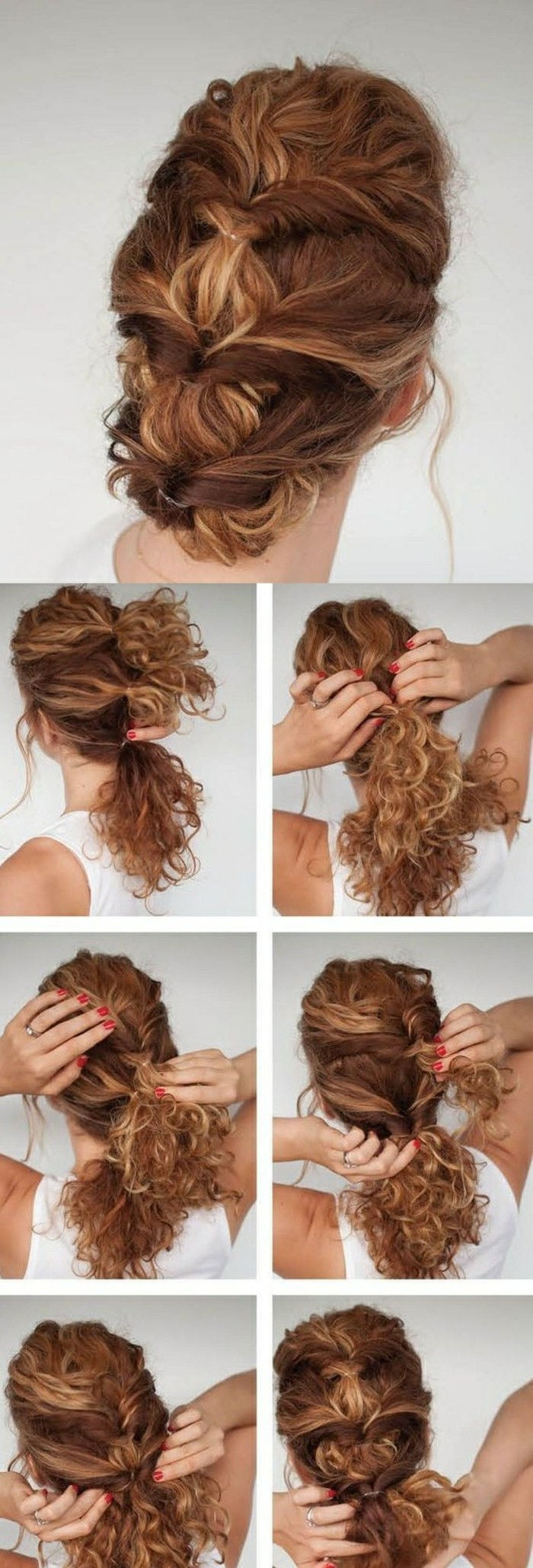hair-pin up červených curlyhair-bielo-blúzku-Manual-účes