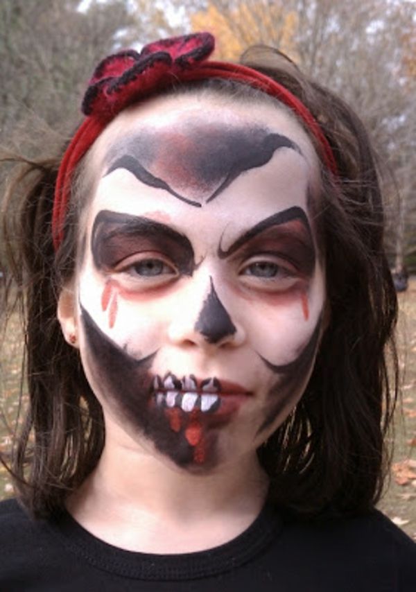 Halloween-jenta zombie make-up-a-