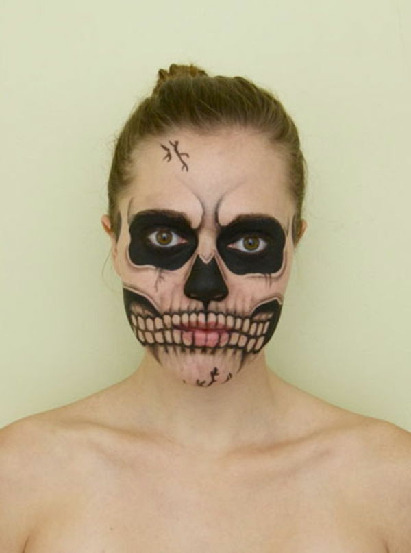 Halloween-zombie-makeup-svart-farge