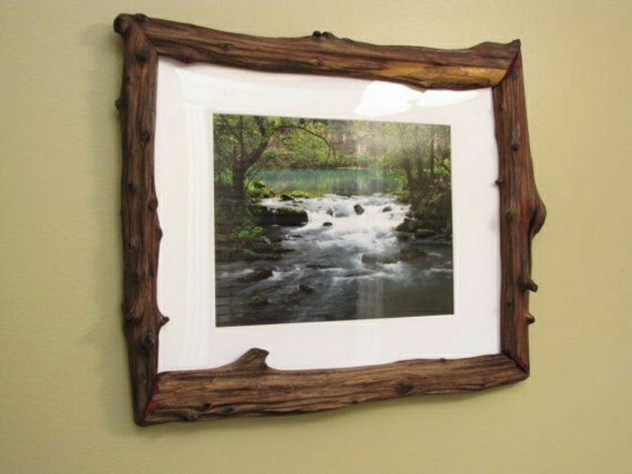 handgemaakte fotolijst Driftwood authentieke natuur foto