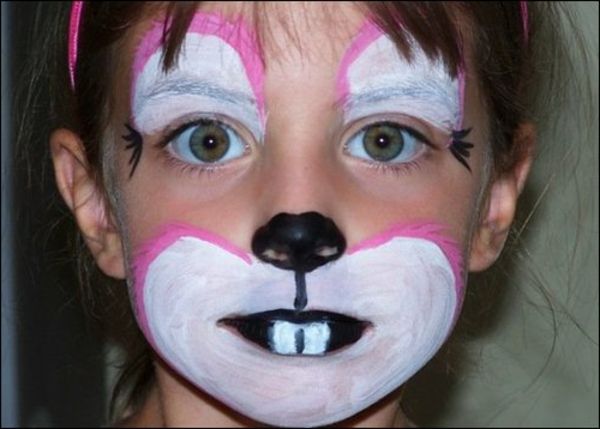 zajček make-up - črni nos