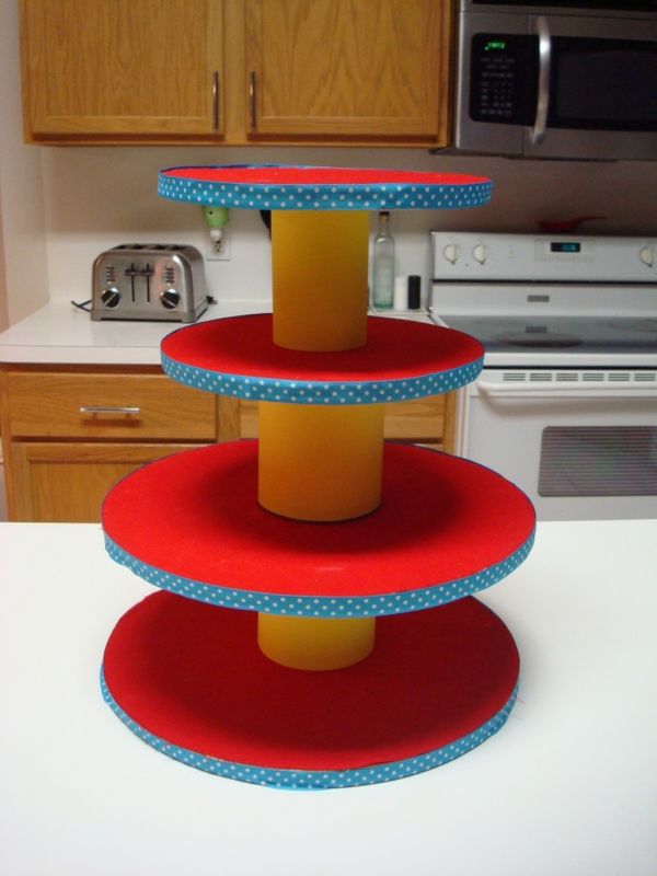 homemade cake stand-zmenená
