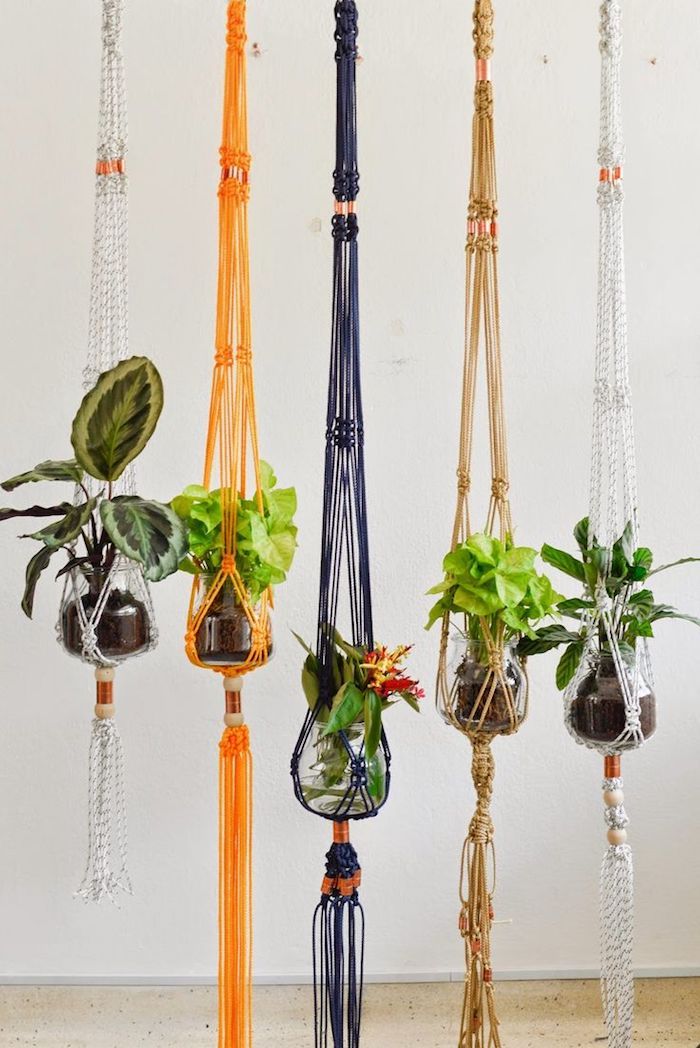 "Macrame" gėlių krepšelis - "DIY" projektai ir dekoravimo idėjos, įkvėpdamos