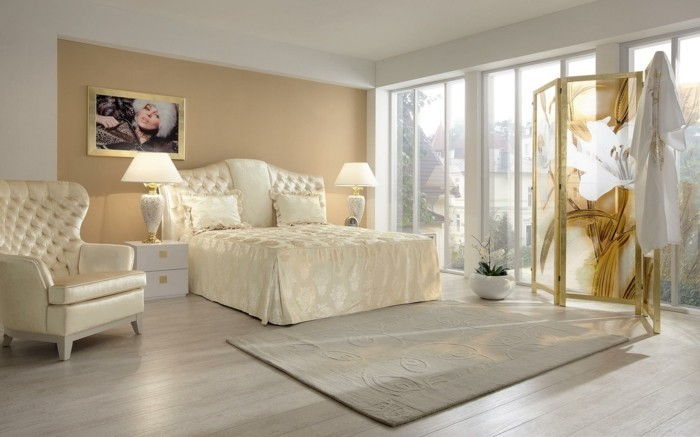 Light-design-de-dormitor-pat-cu-bin-mare fereastră pereți