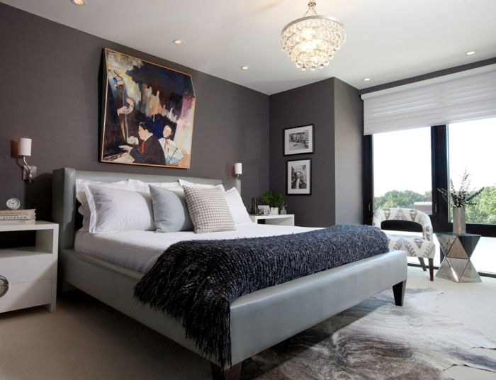 lumina de culoare gri-perete-paleta pentru dormitor