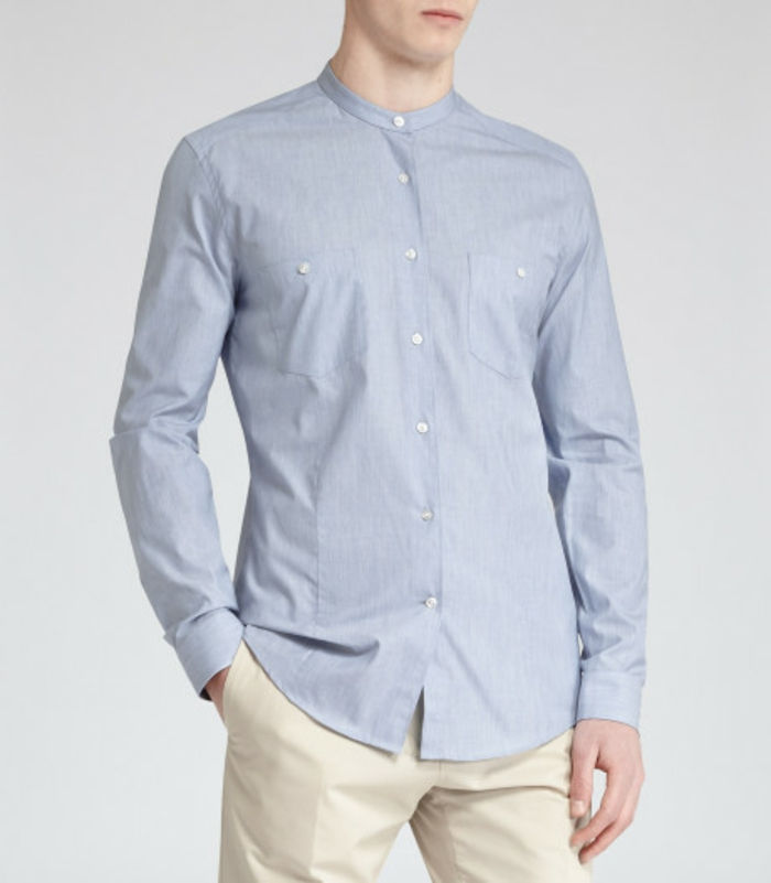 Camicia-no-collare-moderna-e-toll