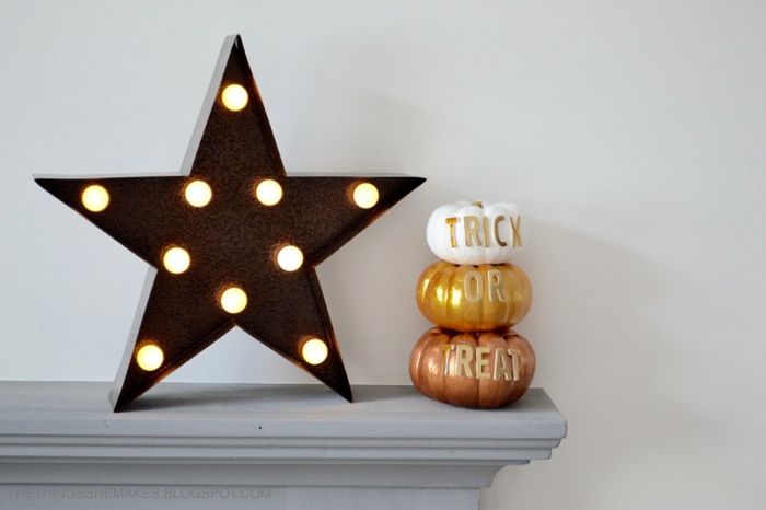 Maluj dynie i udekoruj literami, wspaniałą jesienną dekoracją do każdego pokoju, projektami DIY dla dzieci i dorosłych