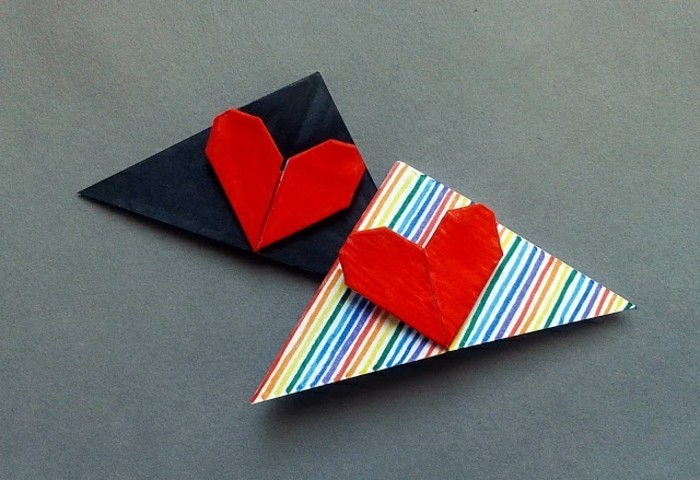 hjerte tinker-origami-inspirasjon-rød-farge