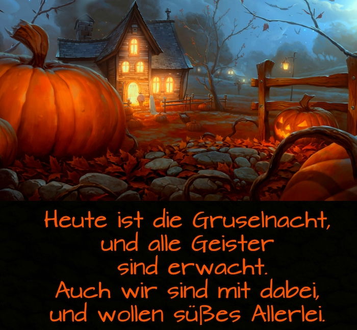 私たちはあなたにハロウィーンの言葉で、ハロウィーンのカボチャと家