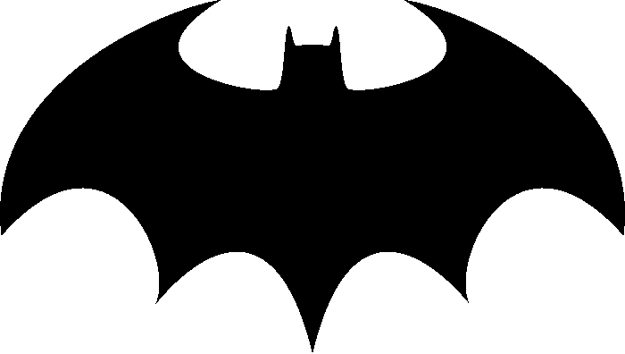 Her finner du en av de beste ideene på batman symbolet - en flygende svart flaggermus