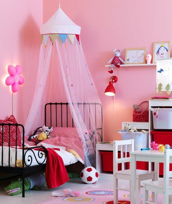 himmerlbett-nursery-różowy-zasłony-różowy-wall-paint-uroczy wyglĘ ... d