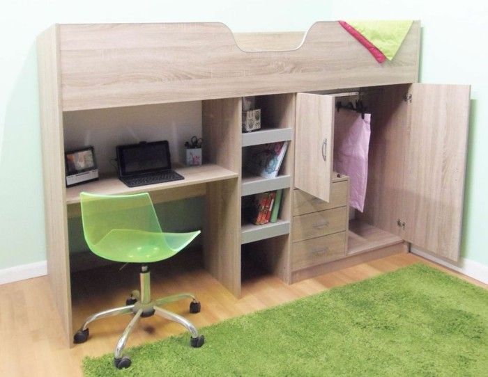 våningssäng-egen-build-a-hög säng-med-desk-and-skåp