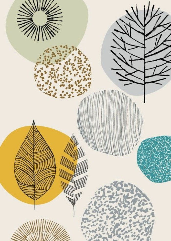 Kvalita-wallpaper-naturale kresby listy stromov
