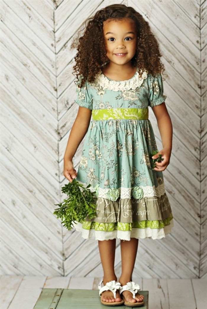 şenlikli çocuk elbiseleri, kısa kollu geniş elbise, çocuklar için yaz modası