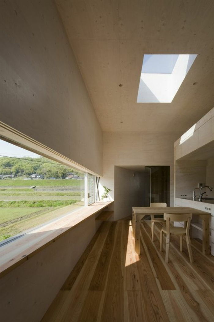 davanzale della finestra cottage cucina in legno