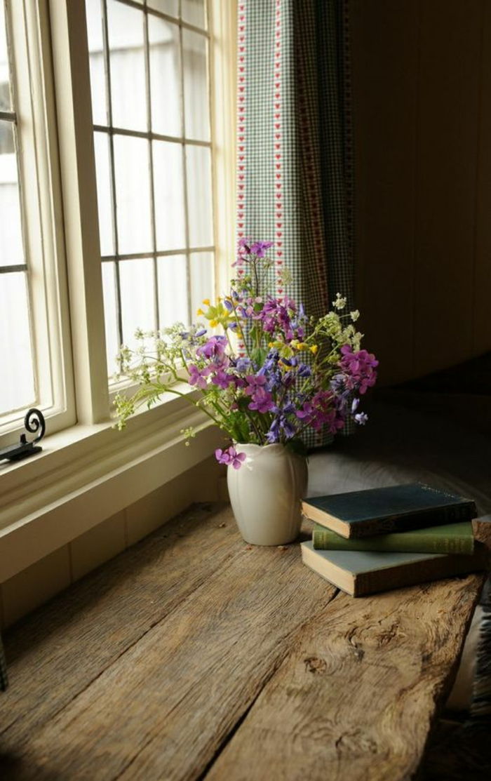 lango medžio lango apdaila gėlės palangės žaliavinis audinys