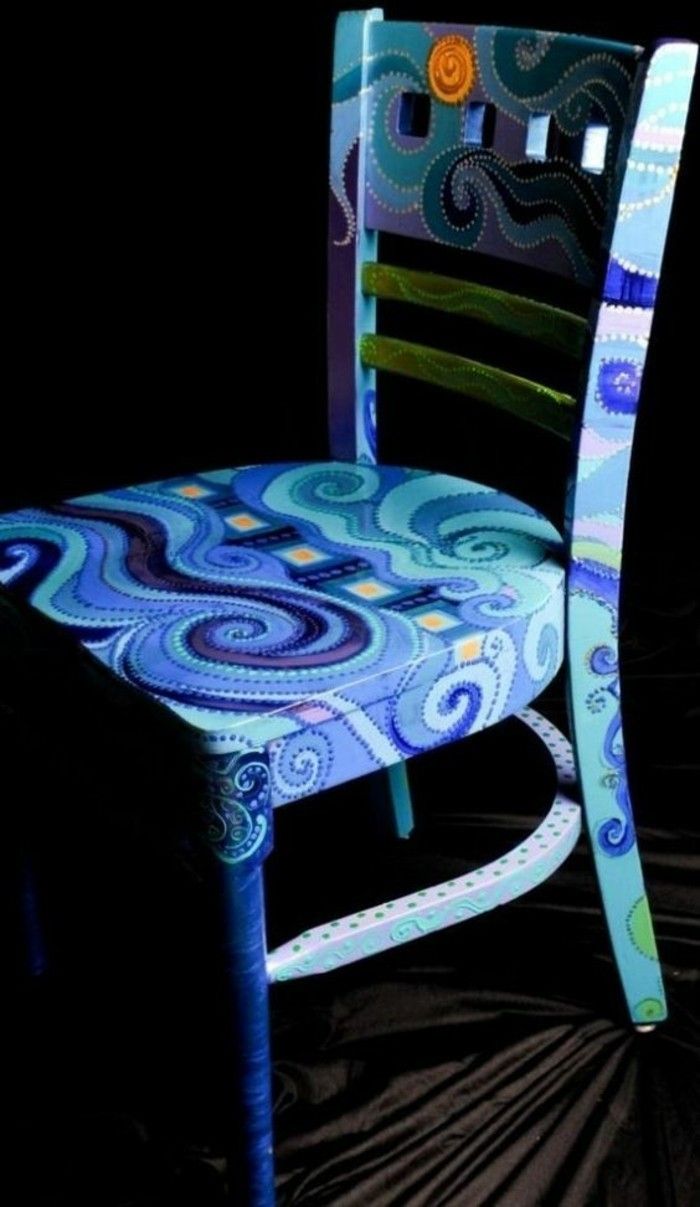 senas-mėlyna kėdė-dažų DIY-Art-baldai-atkurti medinį chair-