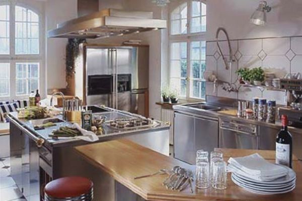 Virtuvės ikea nerūdijančio plieno modernūs gražiai virtuvės elementai