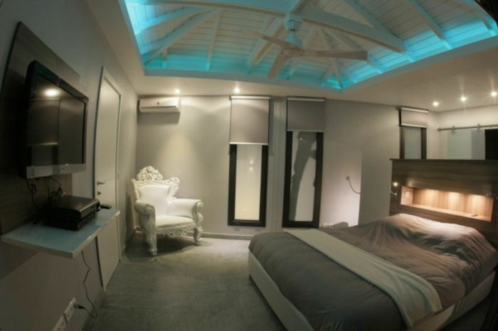 Dolaylı ışıklandırma-tavan-kendi-yap-Modern yatak odalı