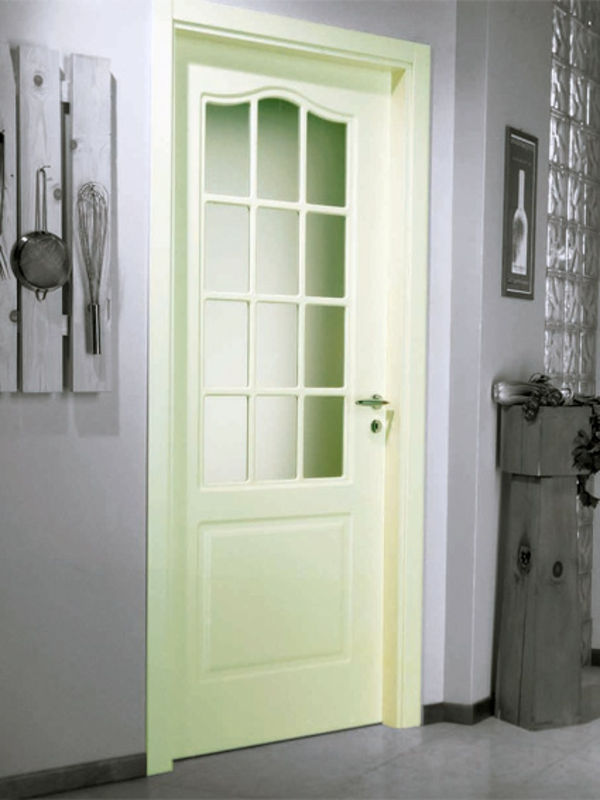 Interiördörrar-med-glas-ljusgröna - för köket