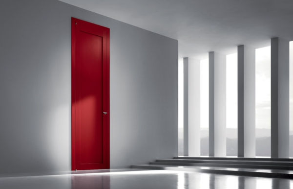 innerdörrar, röd och modern design-for-the-inomhus