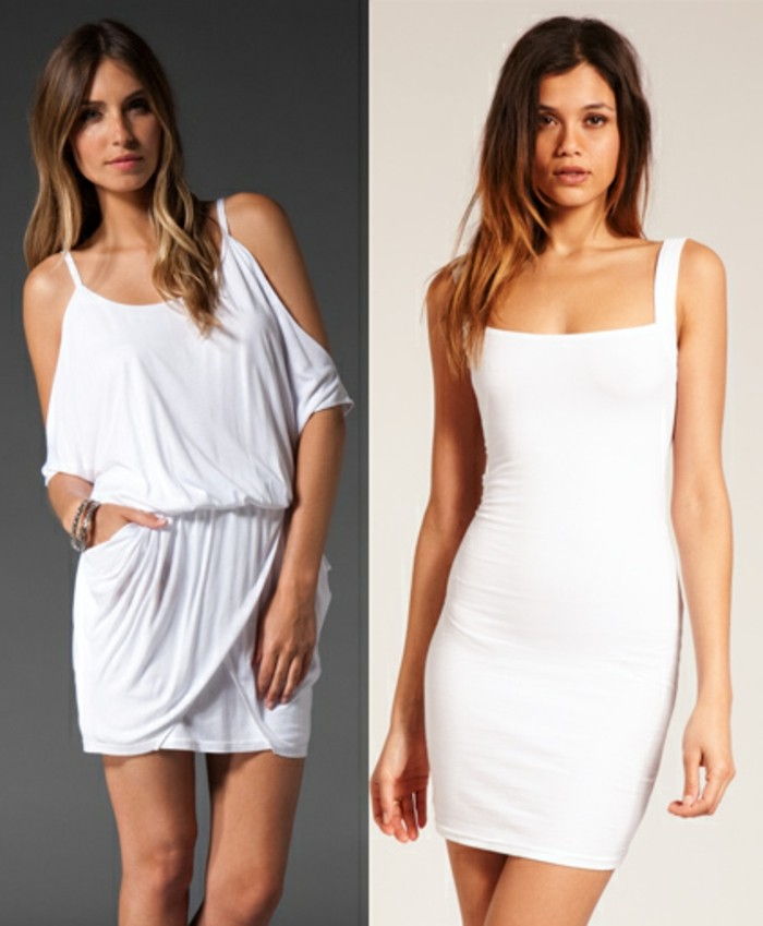 senhoras inspiradores vestidos-em-branco de duas imagens
