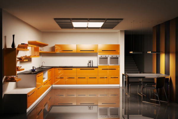 armário de inspiração para casa-para-cozinha-laranja-cor-bonita