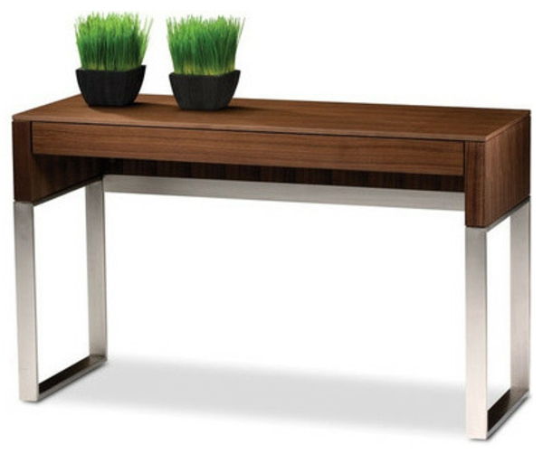 intressant-made-och-mycket-nice verkande-table-med-en-eller-mer-lådor-två dekorativa gröna växter på