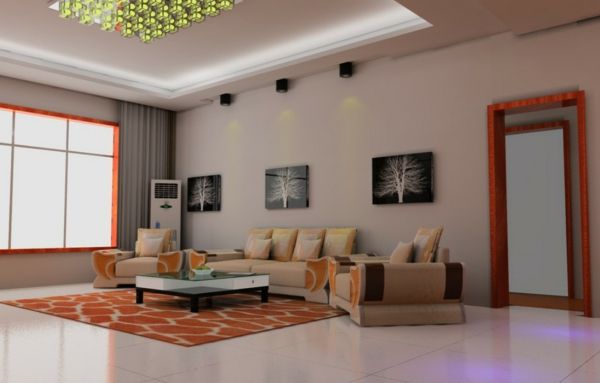zaujímavé stropné svietidlá-for-obývačke tri krásne tapety