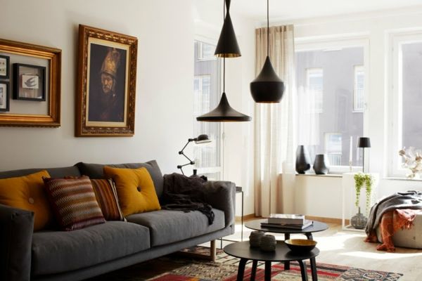 zaujímavé stropné svietidlá-for-bývanie-Dark-pekný sofa