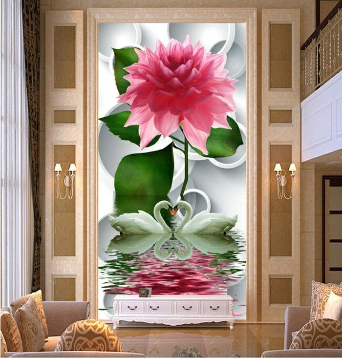 Zaujímavý foto-tapety-kvetinovo-ružovej farby