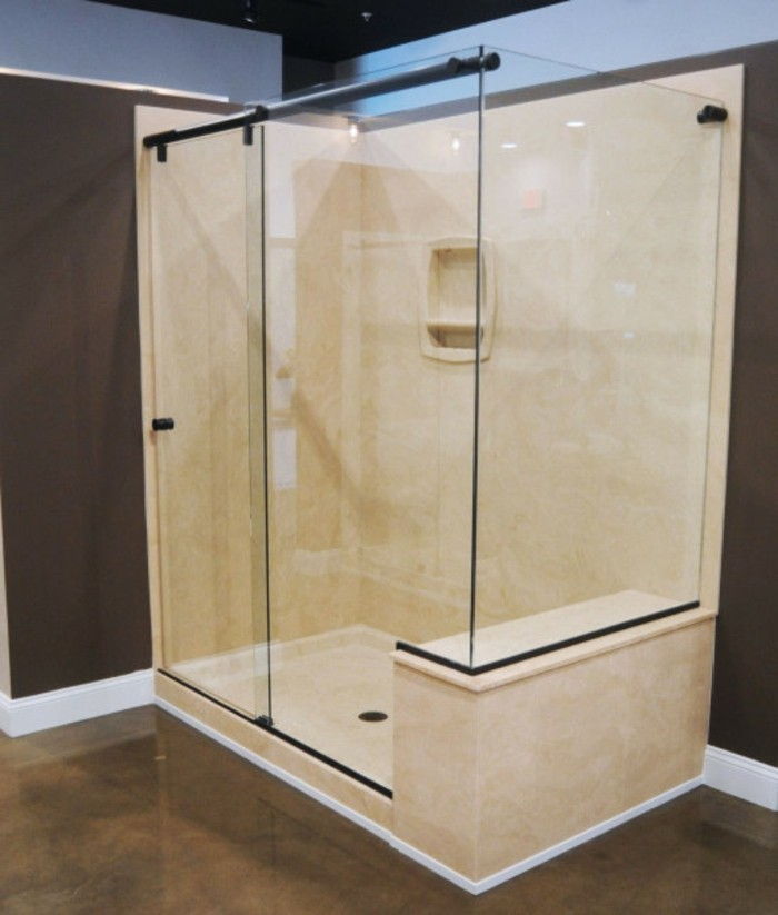 interessante recinto moderno chuveiro Creative-modelo-de-vidro