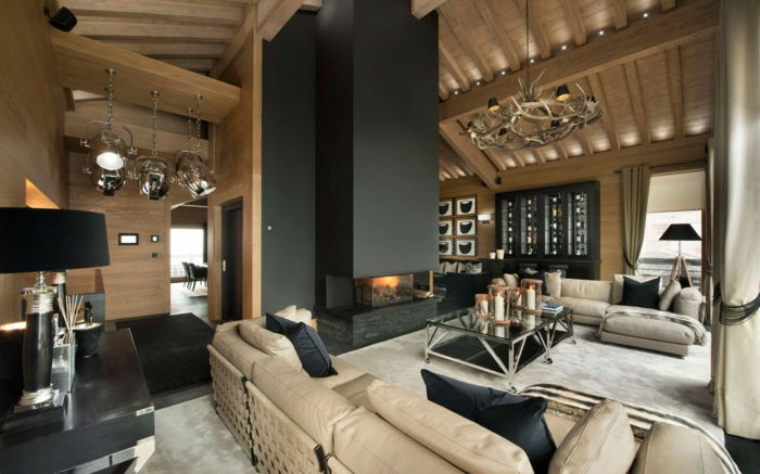 modern interior casa interesant de design-lemn