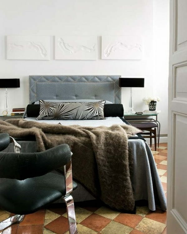 intressant-vägg-design-för-sovrum-man-design-tre vita bilder
