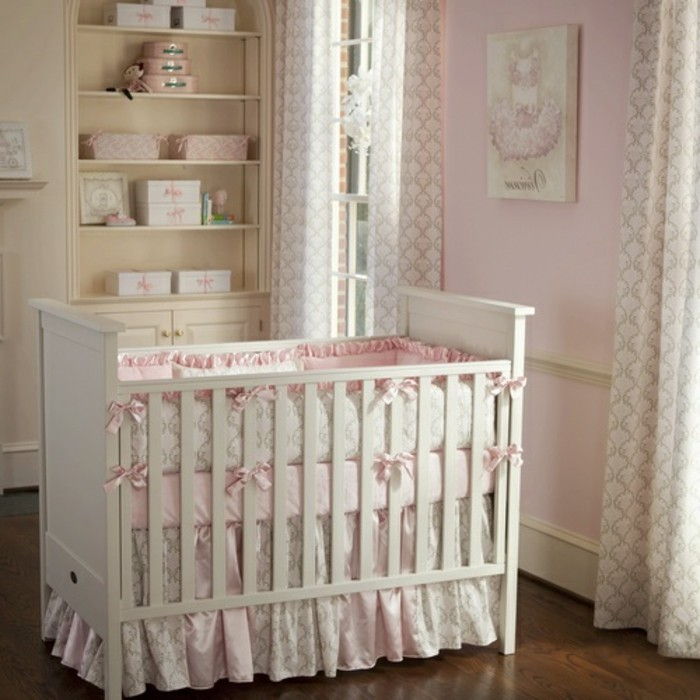 įdomus dizainas-vaikiška lovelė-balta dizaino gražus kūdikis kambario skirtas mergaitėms