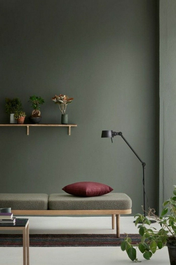Zaujímavý dizajn-of-room-color-benzín-zeleno-nuansy