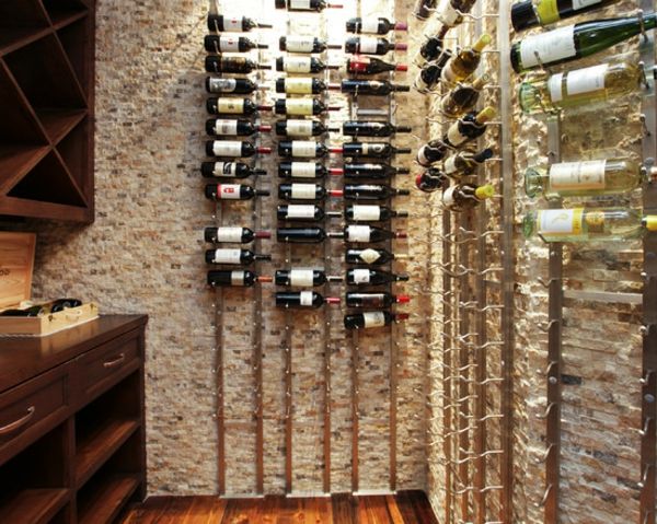 interessant murstein vin rack moderne design