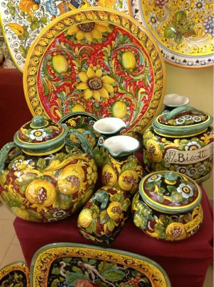placas de cerâmica da cerâmica de mesa italiana