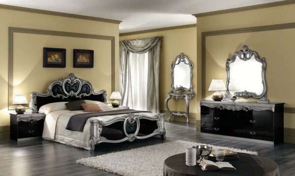 Italienska sovrum elegant säng modell