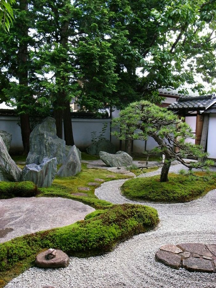 pietre japoneză Garden Bonsai copac