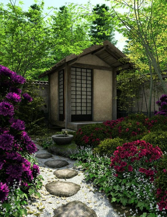 Japansk Zen Garden Cottage Sti Stepping Stone