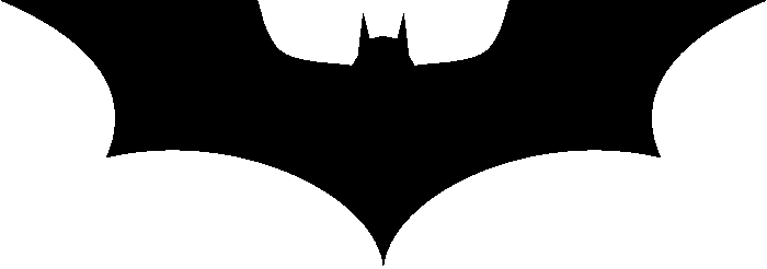 her finner du batman-logoen til christopher nolansfilmen, den mørke ridderen stiger